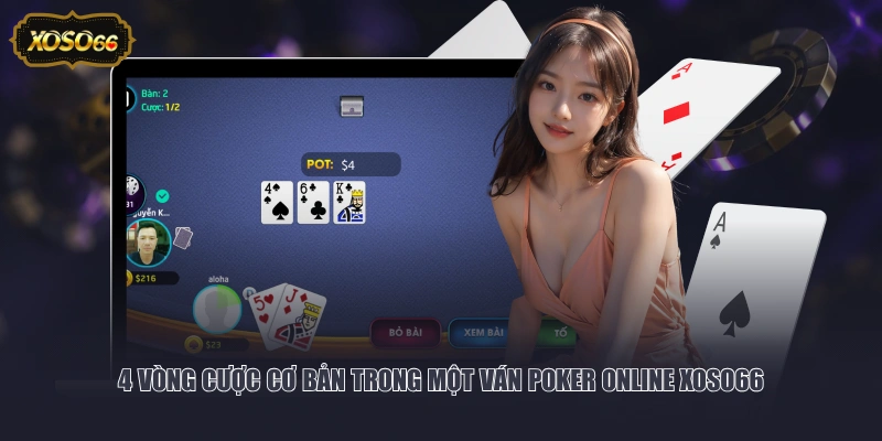 4 vòng cược cơ bản trong một ván Poker online XOSO66