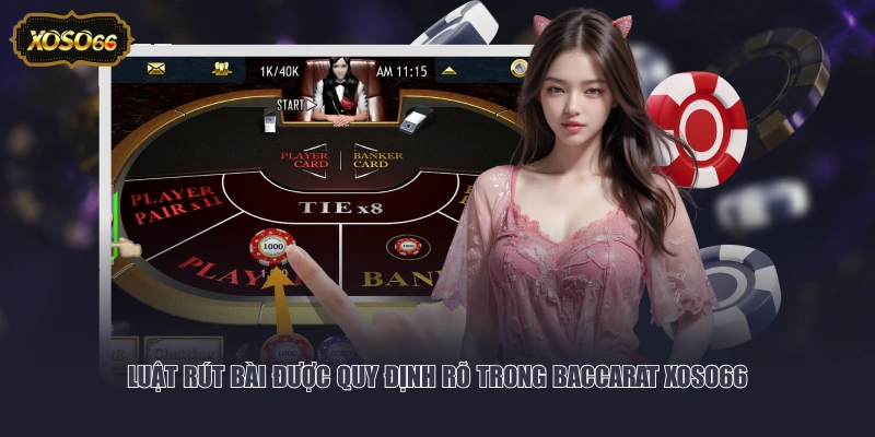 Luật rút bài được quy định rõ trong Baccarat XOSO66